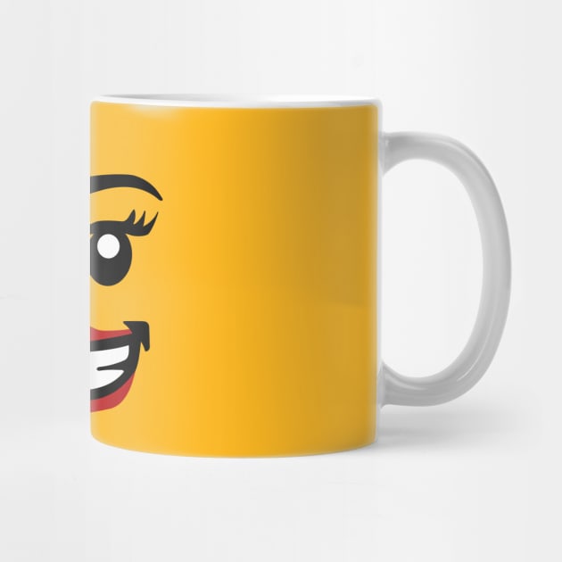 Lego minifigure mug top